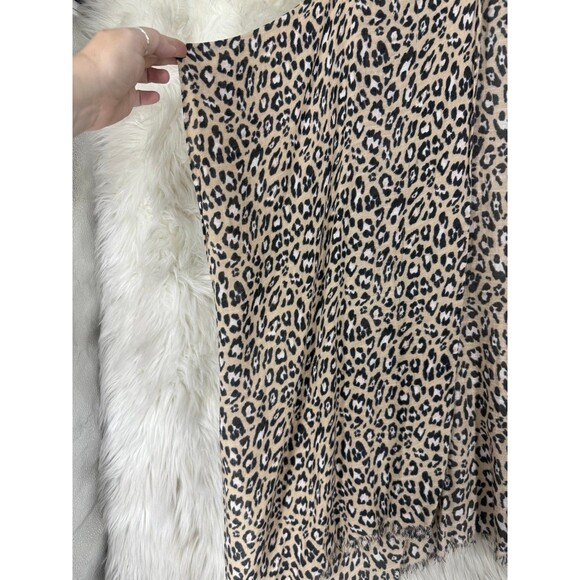 American Eagle Raw Hem Leopard Print Kimono Cardigan Open Front Animal O/S - Picture 7 of 8